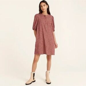 J. Crew NWT❗️Popover dress in brushed flannel Shift Dress